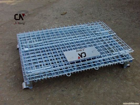 Stackable Wire Mesh Storage Cages Customized Collapsible