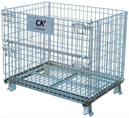 Stackable Wire Mesh Storage Cages Customized Collapsible