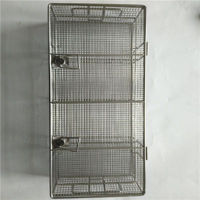 Square Round Wire Mesh Baskets Stainless Steel For Sterilizing Cleaning Part