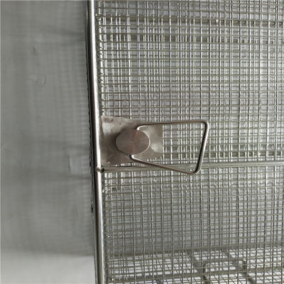 Square Round Wire Mesh Baskets Stainless Steel For Sterilizing Cleaning Part