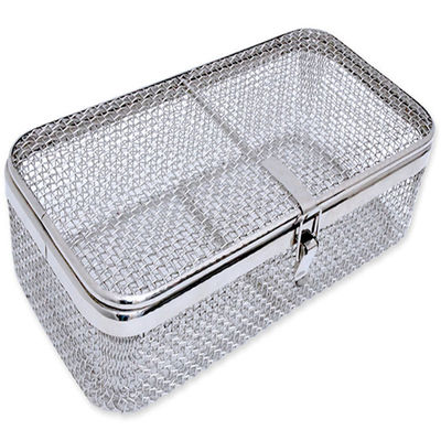 0.5-5mm Wire Diameter	Stainless Steel Mesh Basket With Lid 3-10mm Aperture