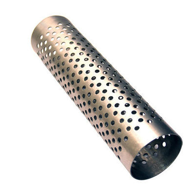 Balcony Perforated Mesh Panels , Perforated Wire Mesh Punching  Round Hole