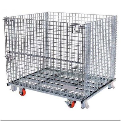 Warehouse Stackable Pallet Cages Heavy Duty Ganvalnized Zinc Plated Surface