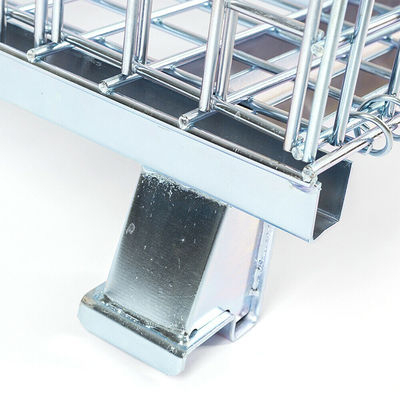 Galvanized Wire Mesh Storage Cages Collapsible Foldable  Customized Color