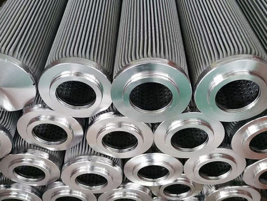 Sewage Treatment 304 Stainless Steel Filter Cartridge High Filtration Area Folding