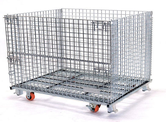 Customized Large 800kg Wire Mesh Storage Cages Foldable Stainless Steel